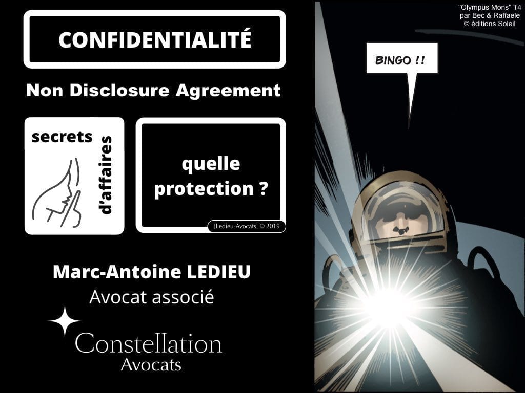 Confidentialité secrets d’affaires et Non Disclosure Agreement
