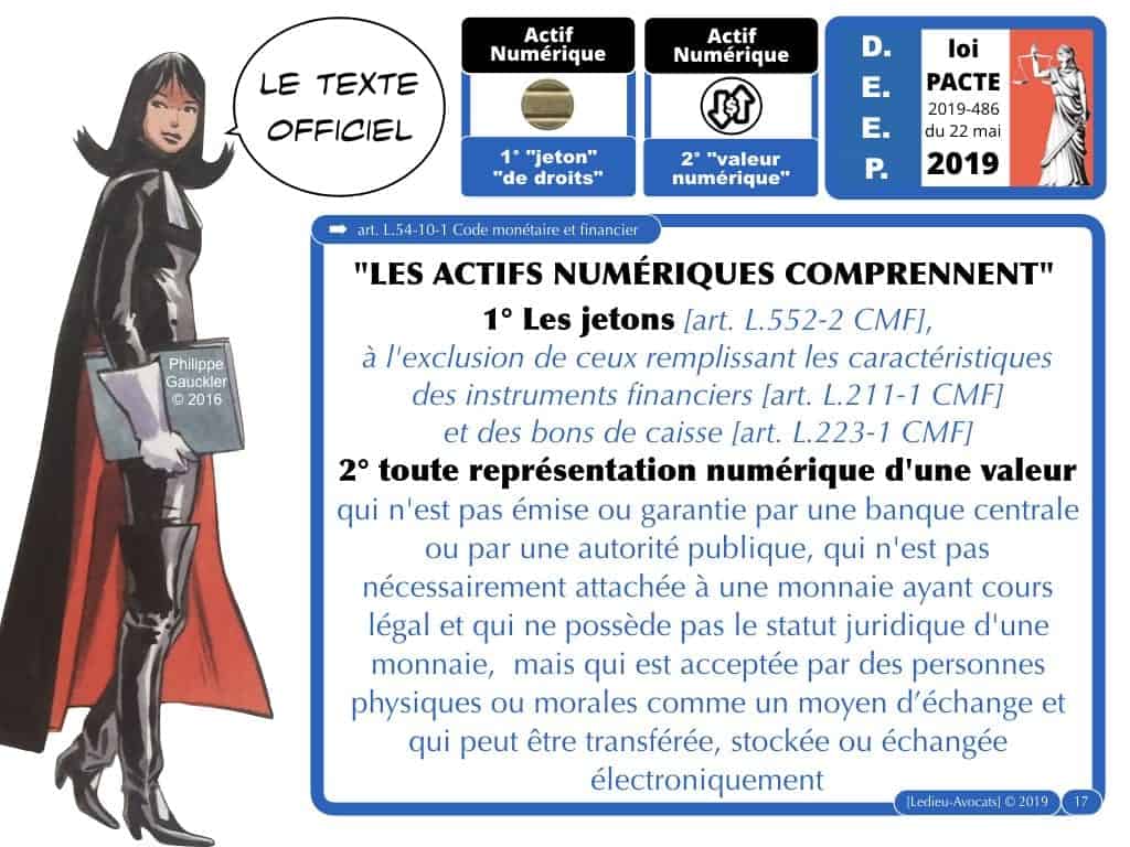 blockchain TOKEN et jeton / valeur numérique - loi PACTE 2019