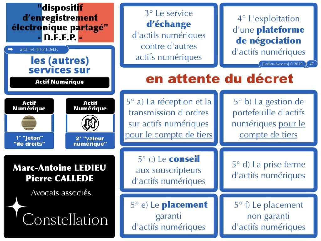 blockchain TOKEN et jeton / valeur numérique - loi PACTE 2019