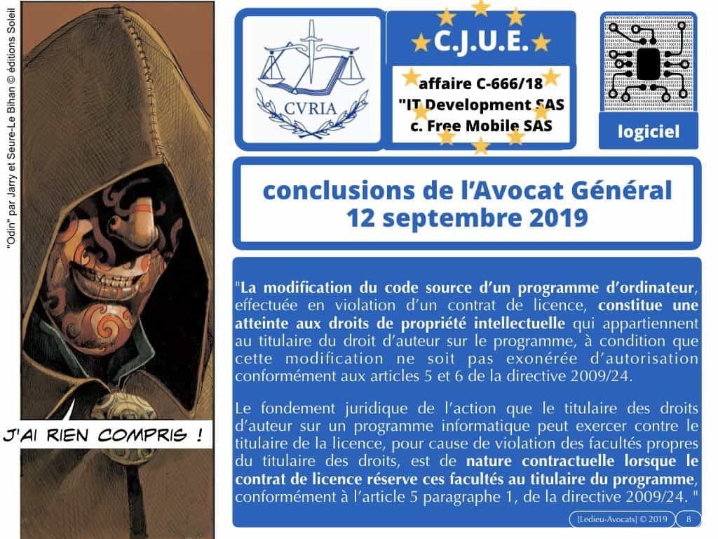 droit du LOGICIEL (arrêt CJUE 18 décembre 2019)