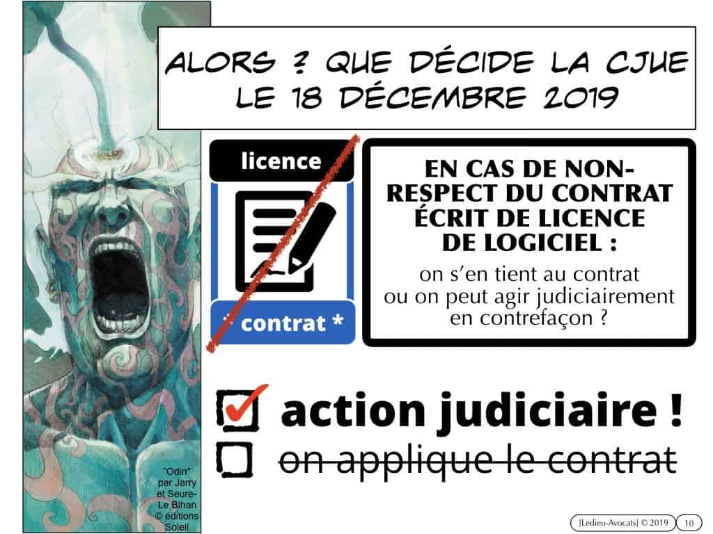 droit du LOGICIEL (arrêt CJUE 18 décembre 2019)
